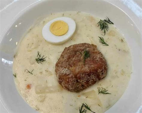 Zemiakový prívarok s kôprom a volským okom