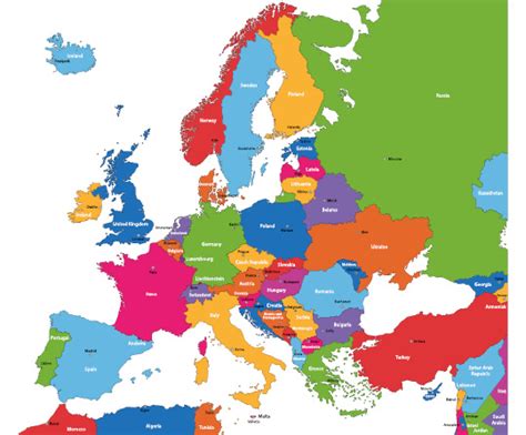 Mapa strednej Európy s vyznačením Slovenska