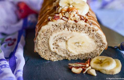 Roláda so slaným karamelom a banánom