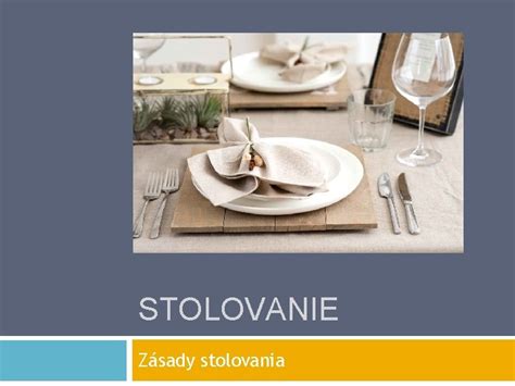 Schéma správneho prestierania stola