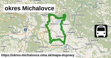Mapa Michaloviec a okolia