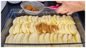 Vrstvenie sušienok a jabĺk