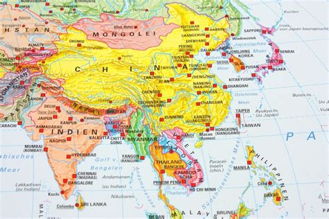 Mapa rozšírenia tofu v Ázii