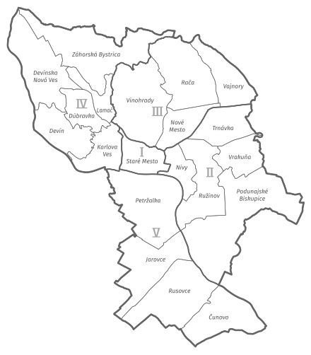 Mapa školských obvodov Banskej Bystrice
