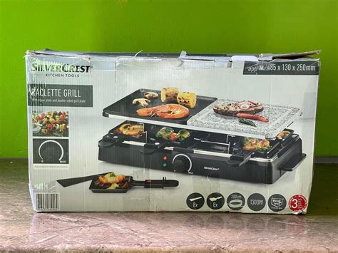 Stolný gril Silvercrest v prevádzke