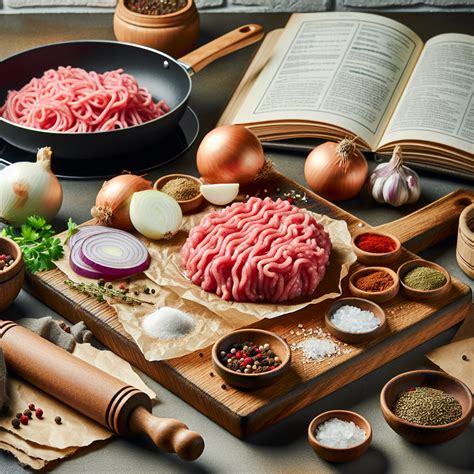 Mleté mäso a ingrediencie na sekanú