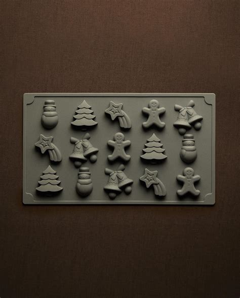 Silikónová formička na marcipán s vianočnými motívmi