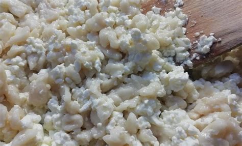 Ingrediencie na tradičné tvarohové halušky