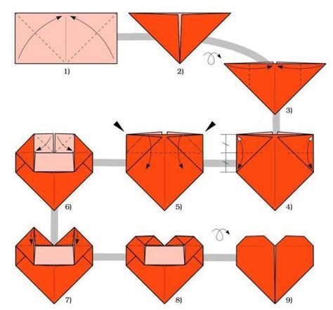 Origami srdce pre deti