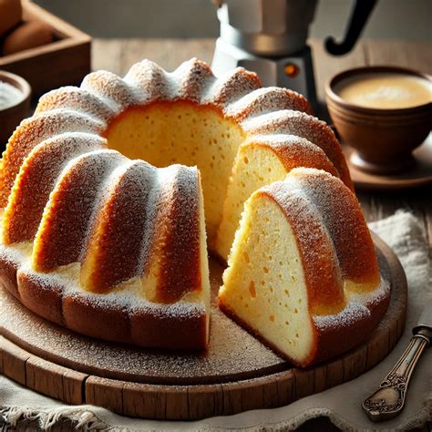 Výsledná upečená tvarohová bábovka