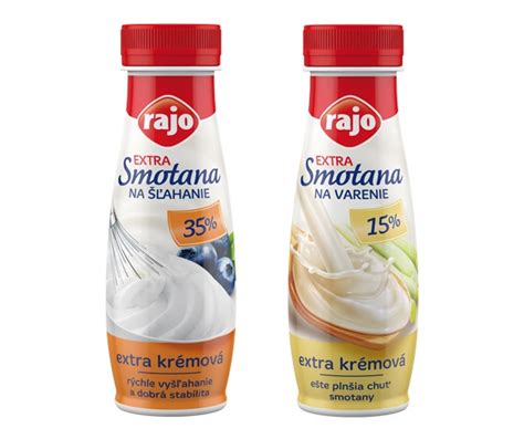 Balenie Rajo šľahačky Extra v PET fľaši