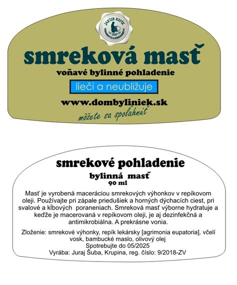 Zloženie bylinných mastí