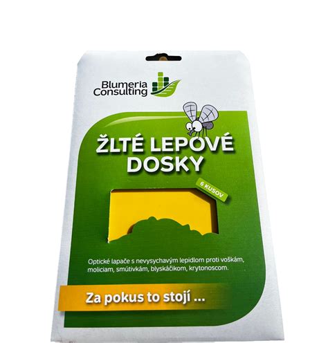 Žlté lepové doštičky na monitorovanie škodcov