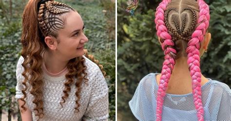 Dievča s účesom z viacerých vrkočov