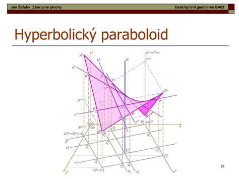 Príklad konštrukcie hyperbolického rezu rotačného paraboloidu