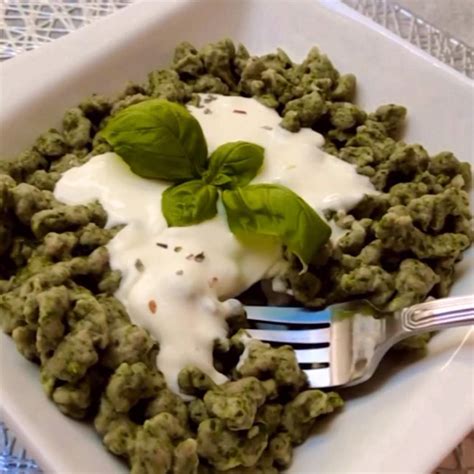 Zelené halušky so špenátom