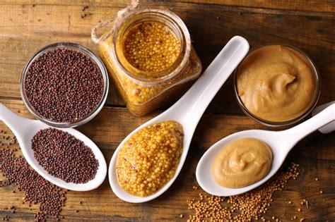 rozličné druhy horčice