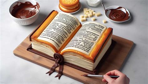 Ingrediencie na tortu v tvare knihy