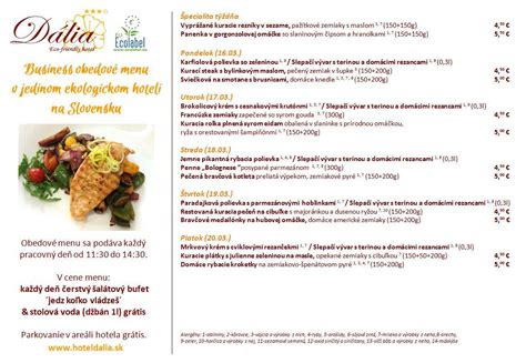 Ilustrácia rôznych druhov obedového menu