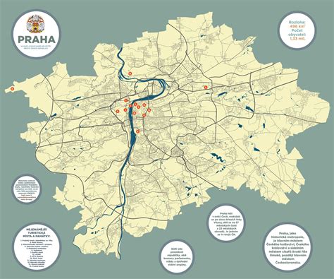 Mapa Prahy s vyznačenou lokalitou Žižov
