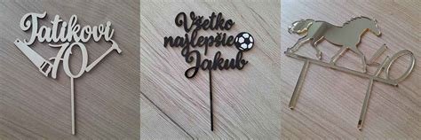 Príklady personalizovaných drevených zápichov do torty