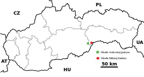 Mapa Čane s vyznačením prevádzok rýchleho občerstvenia