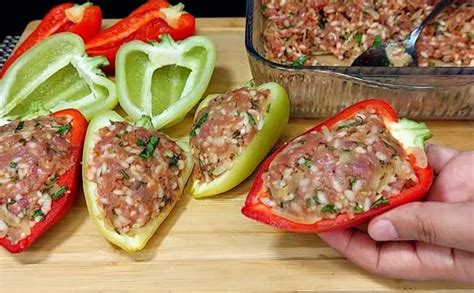 Plnenie papriky mäsovou zmesou