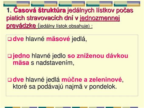 Ukážka rôznych typov jedálnych lístkov