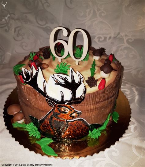 Poľovnícka torta s motívom lesa