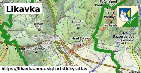 Mapa obce Likavka
