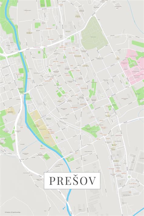 Mapa Prešova