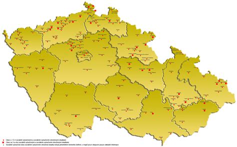 Mapa s vyznačenými možnými lokalitami predaja