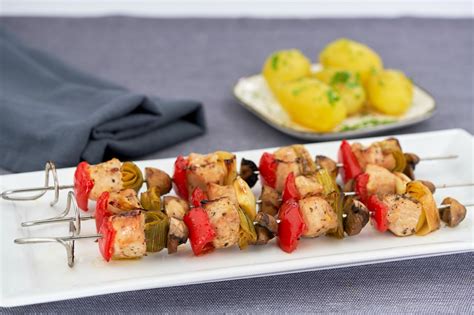 Grilované morčacie špízy so zeleninou