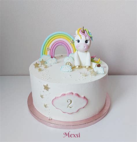 Ilustrácia torty s jednorožcom