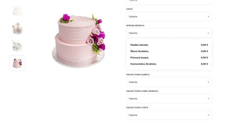 ukážka torty na mieru