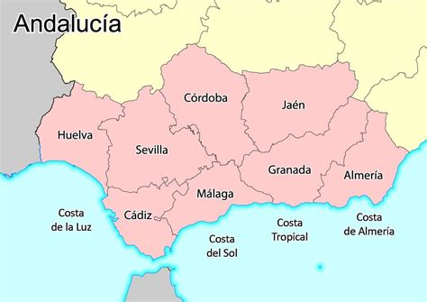 Mapa Andalúzie