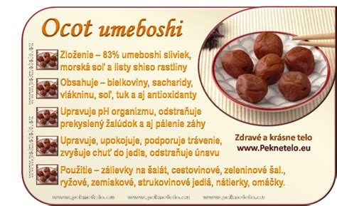 Obrázok Umeboshi sliviek a umeoctu