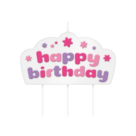 Tortová sviečka farebné Happy Birthday 2D