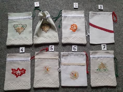 Ukážka ručne šitého látkového vrecúška