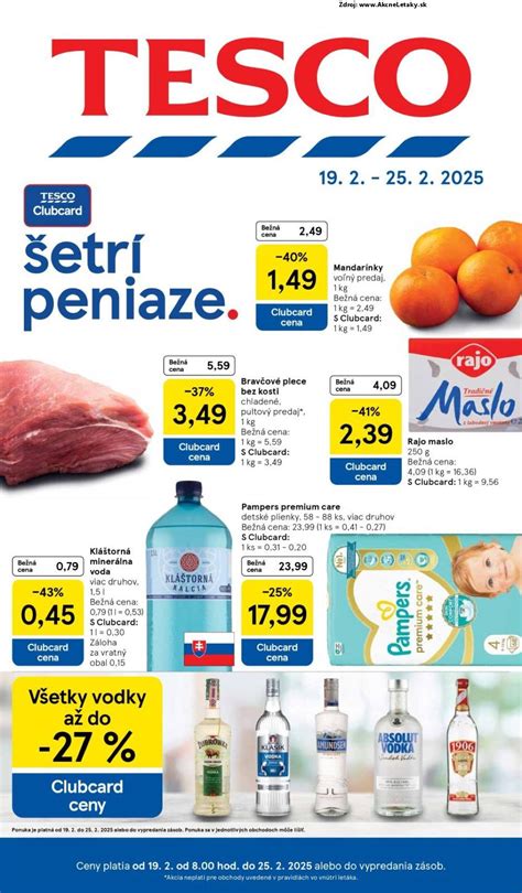 Leták Tesco s akciovou ponukou