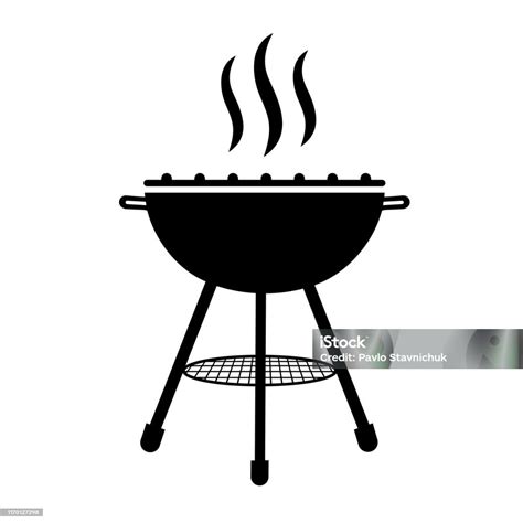 Ilustrácia grilu s mriežkou a hladkého grilu