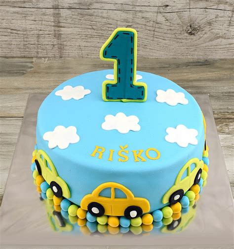 Detská torta s motívom autíčok
