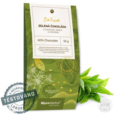 Zelená čokoláda s matcha čajom