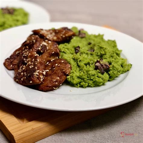 Hráškové pyré s rybou a zeleninou