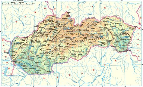 Mapa Slovenska s vyznačenými mestami s dennými centrami