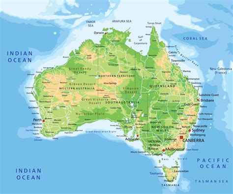 Mapa Austrálie