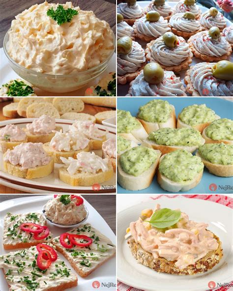 Ukážka rôznych nátierok na grahamových plátkoch