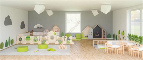 Ilustračná fotka modernej triedy materskej školy s interaktívnou tabuľou