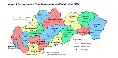 Mapa znázorňujúca rôzne regióny a ich súvis s informáciami