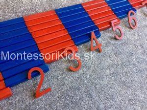 Montessori červeno-modré tyče